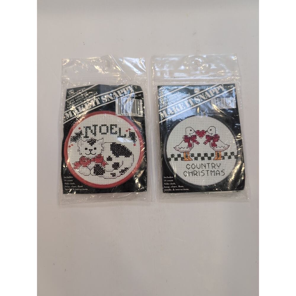 Lot Of 2 Banar Designs Make It Snappy Cross Stitch Kits MIC-82,Mic 75